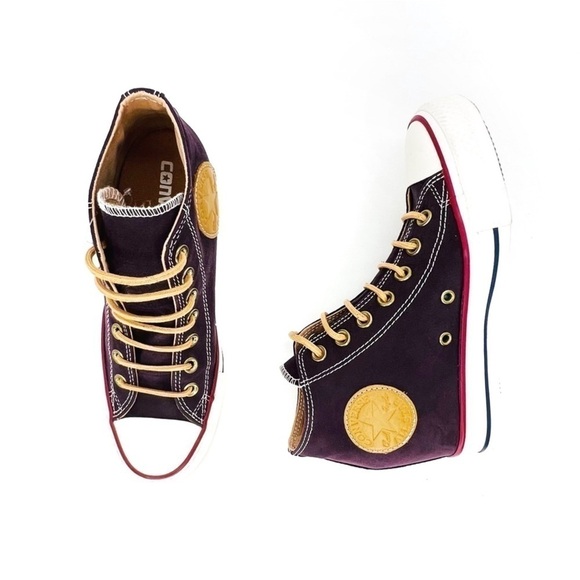 Converse Sneaker Lux Mid Hidden Wedge Heel Purple Women’s CTAS  Size 7 Like New - Picture 6 of 11